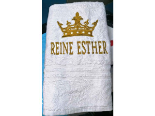 Serviette personnalisée à la broderie